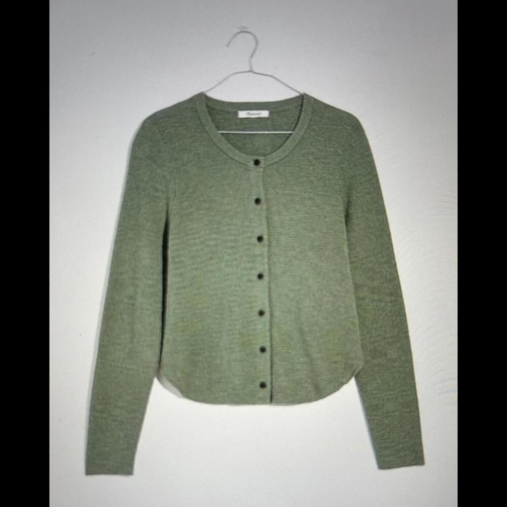 NWT Madewell Halstead Sage Green Cardigan Sweater